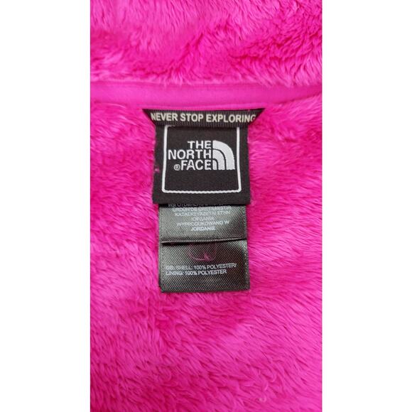 The North Face Women's Fuschia Fuzzy Soft Fleece Full Zip Jacket Size Large - Picture 3 of 9